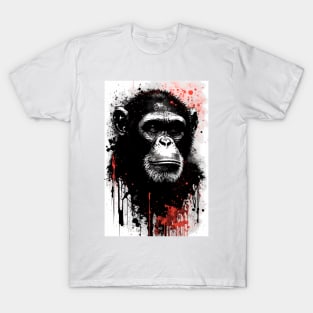 Chimpanzee Ink Painting T-Shirt